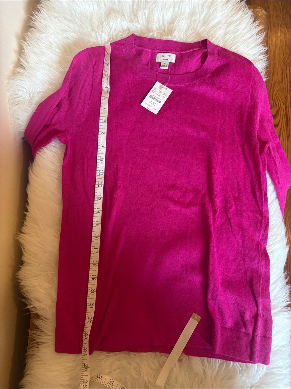 J. Crew Women's Fuchsia Crewneck Sweater - Picture 10 of 10